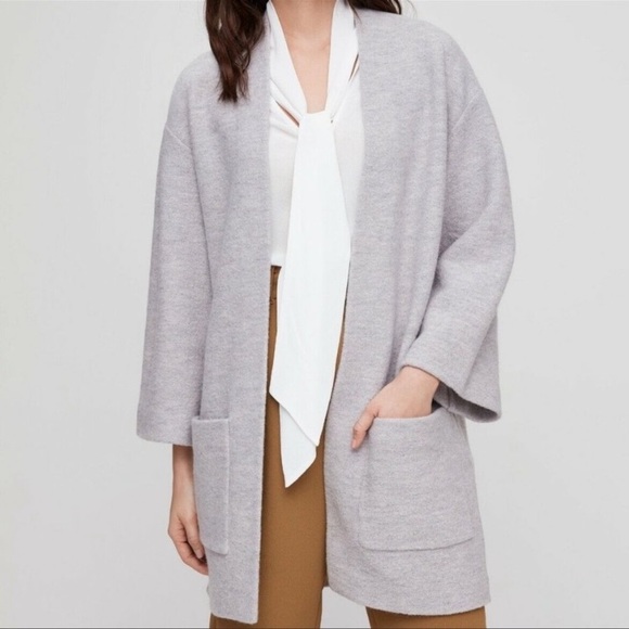 Aritzia Jackets & Blazers - Aritzia Wilfred Brullon 100% Extra Fine Merino Wool Sweater Coat Size Small